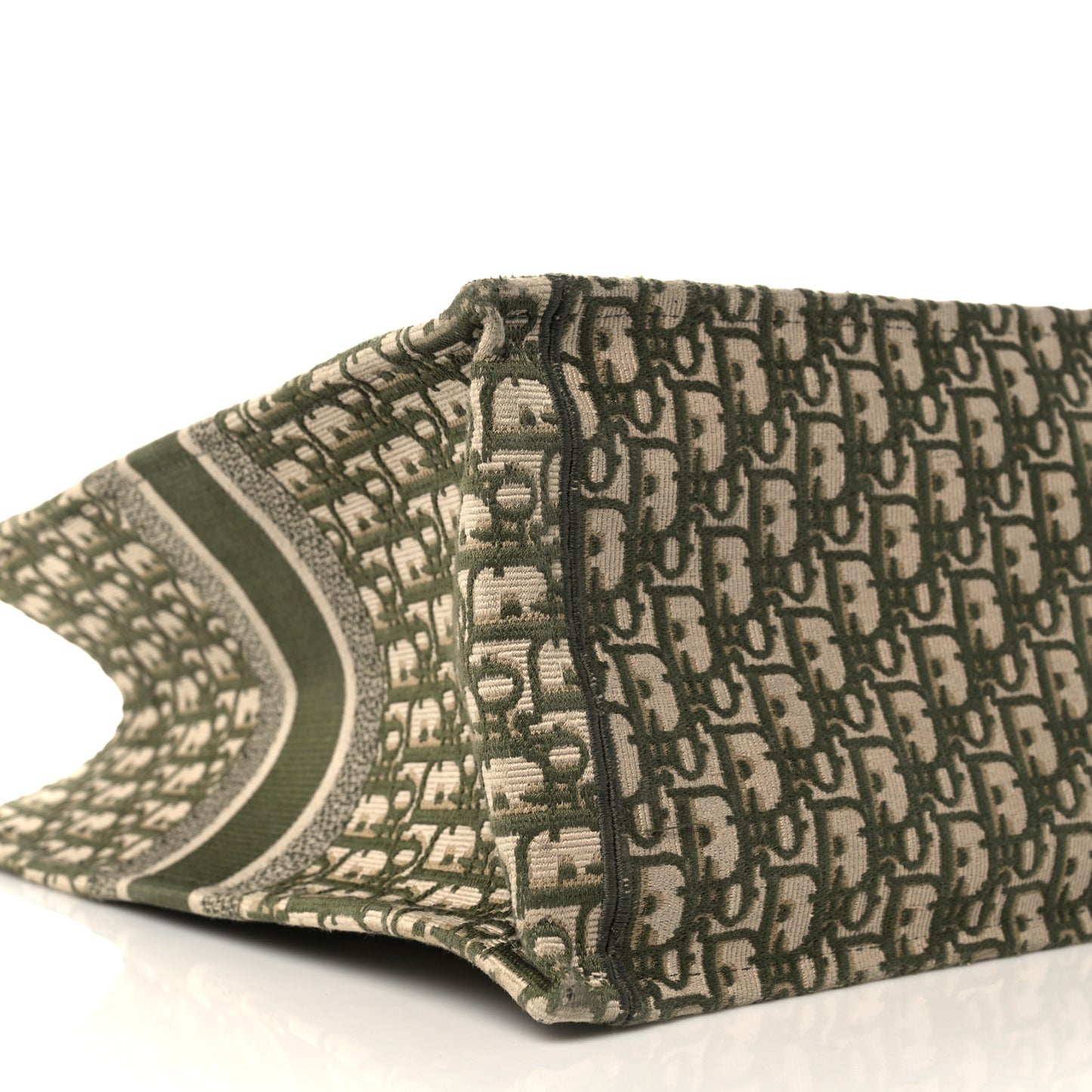Oblique Large Book Tote Vert Multicolor