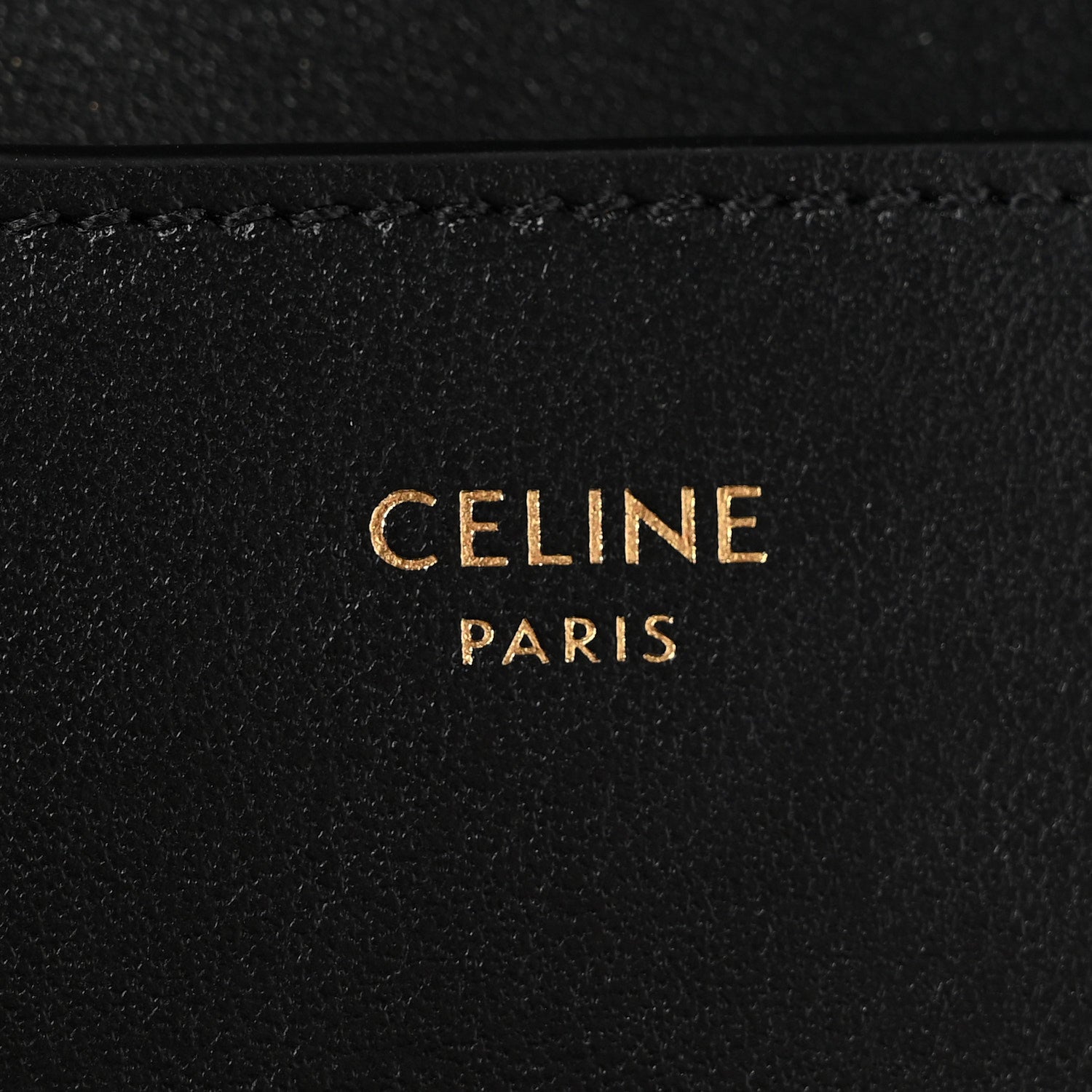 Celine Calfskin Compact Triomphe Wallet With Coin Purse Black 6 of 10