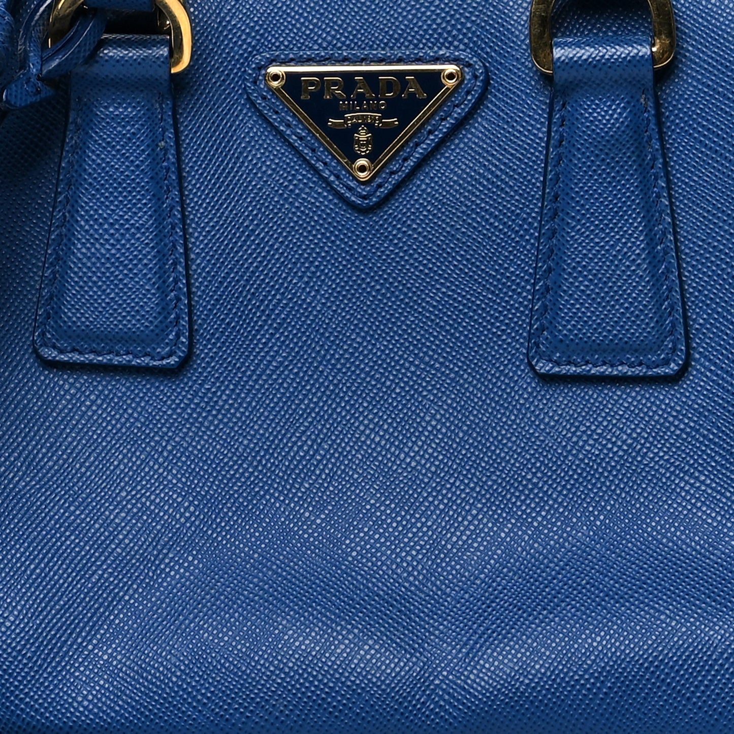 Saffiano Lux Mini Promenade Tote Azzurro