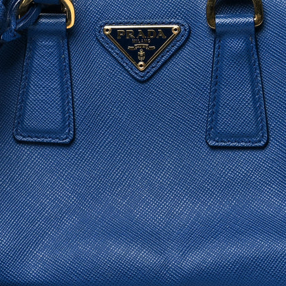 Prada Saffiano Lux Mini Promenade Tote Azzurro 7 of 9