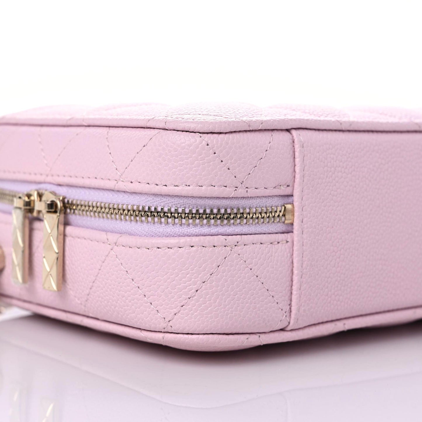 Caviar Quilted Vanity Case Light Pink