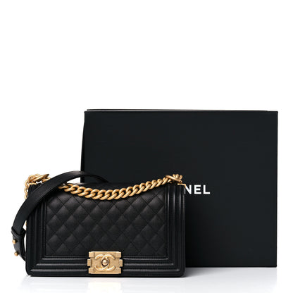 Chanel Caviar Quilted Medium Boy Flap Black 10 of 10