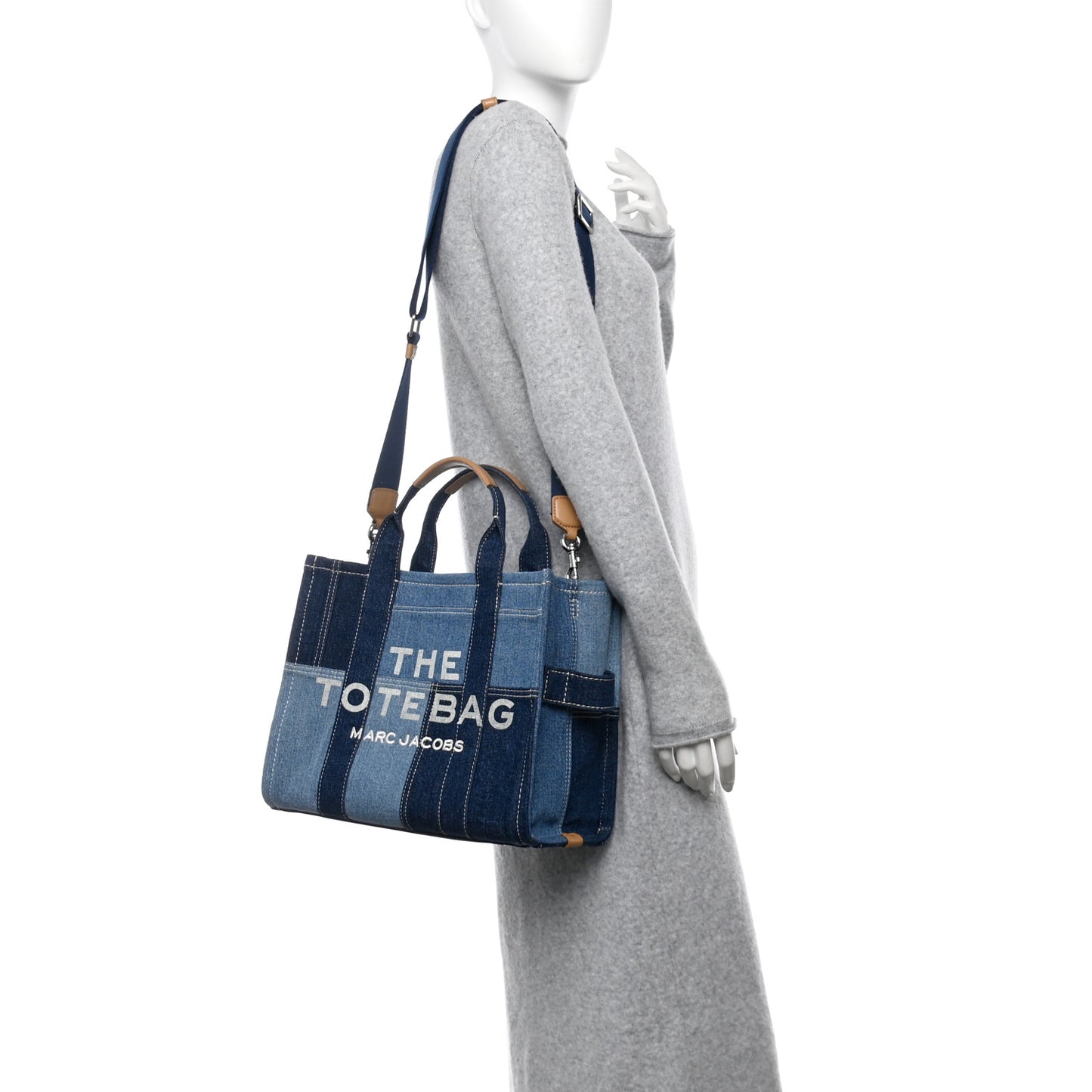 Denim Canvas Medium The Tote Bag Blue