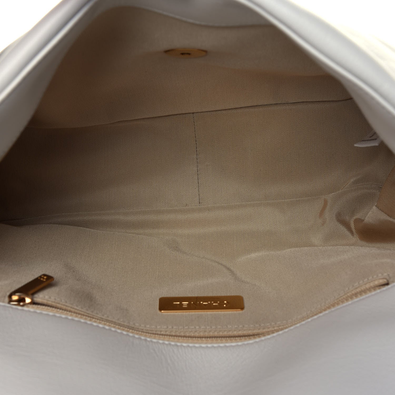 Chanel Lambskin Quilted Large Chanel 19 Flap White 4 of 5