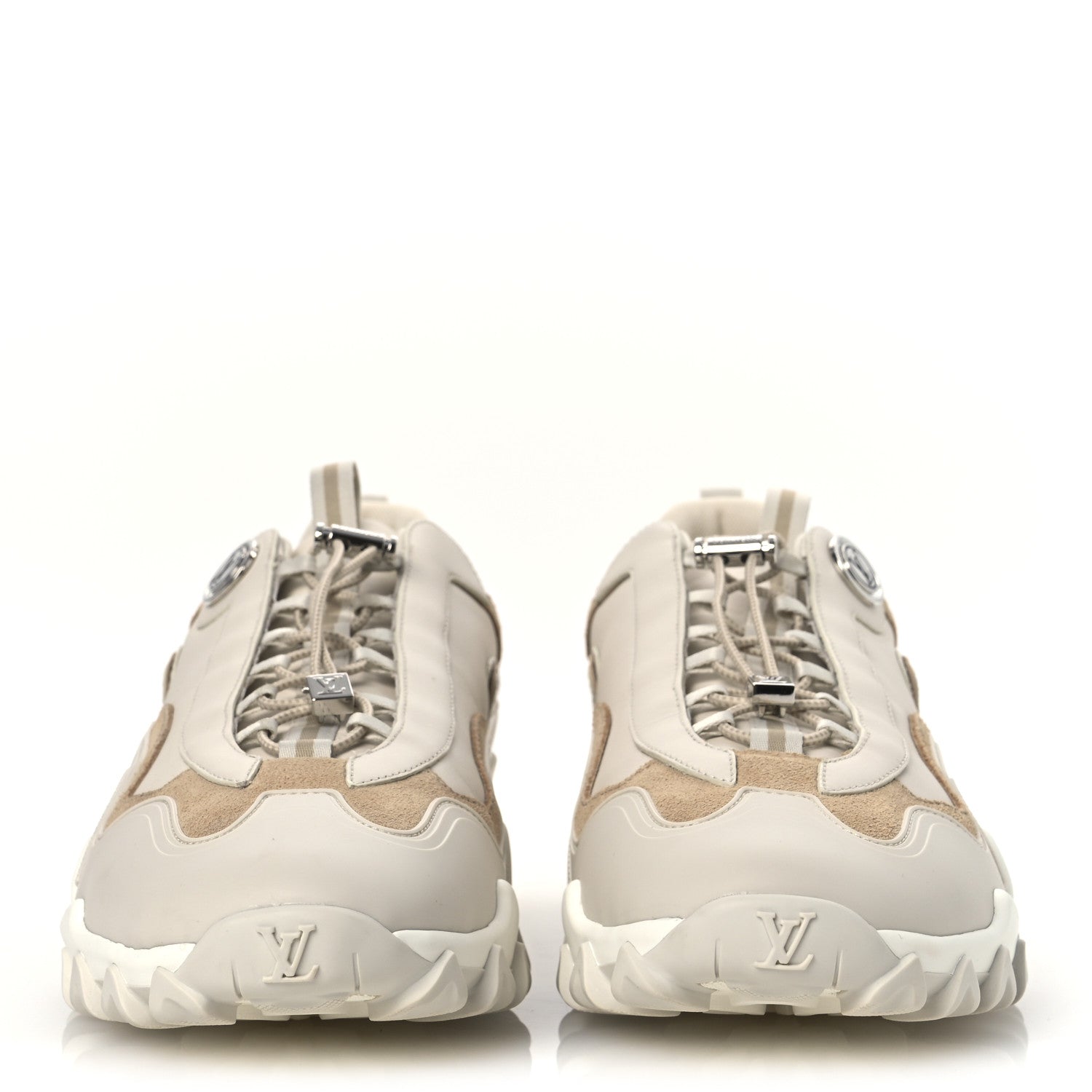 Louis Vuitton Calfskin LV Rush Sneakers 41 Cream 3 of 12