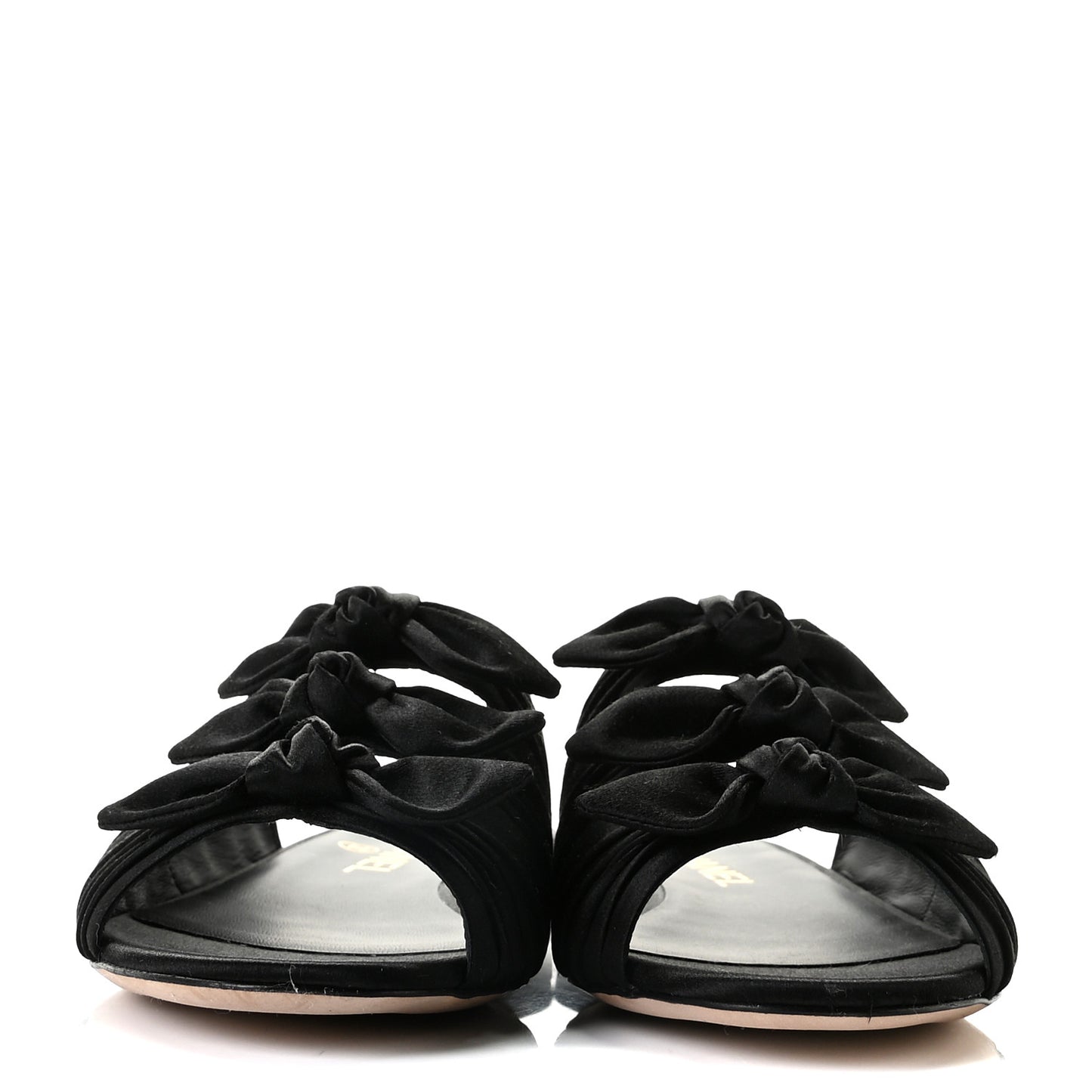 Satin Bow Mules 37.5 Black