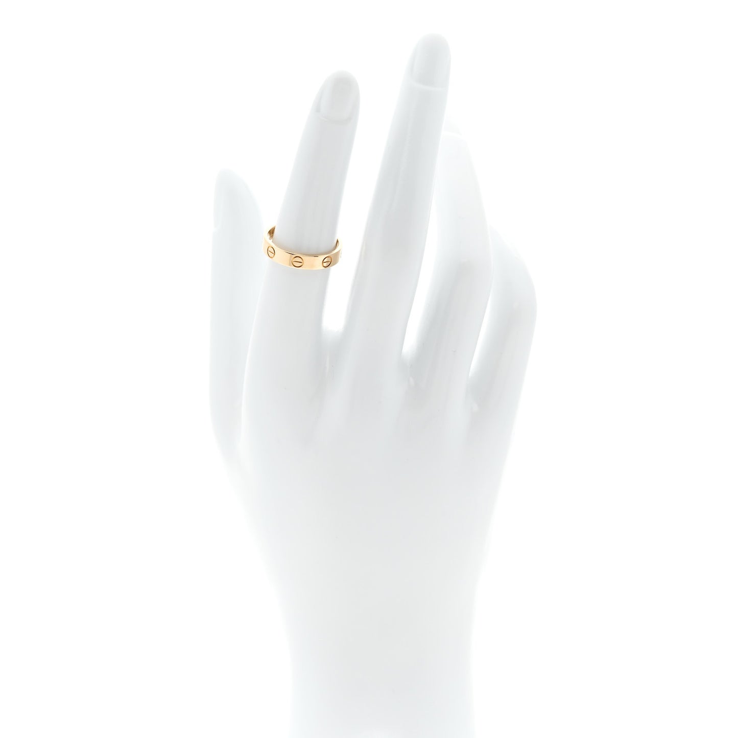 18K Yellow Gold 3.5mm LOVE Wedding Band Ring 52 6