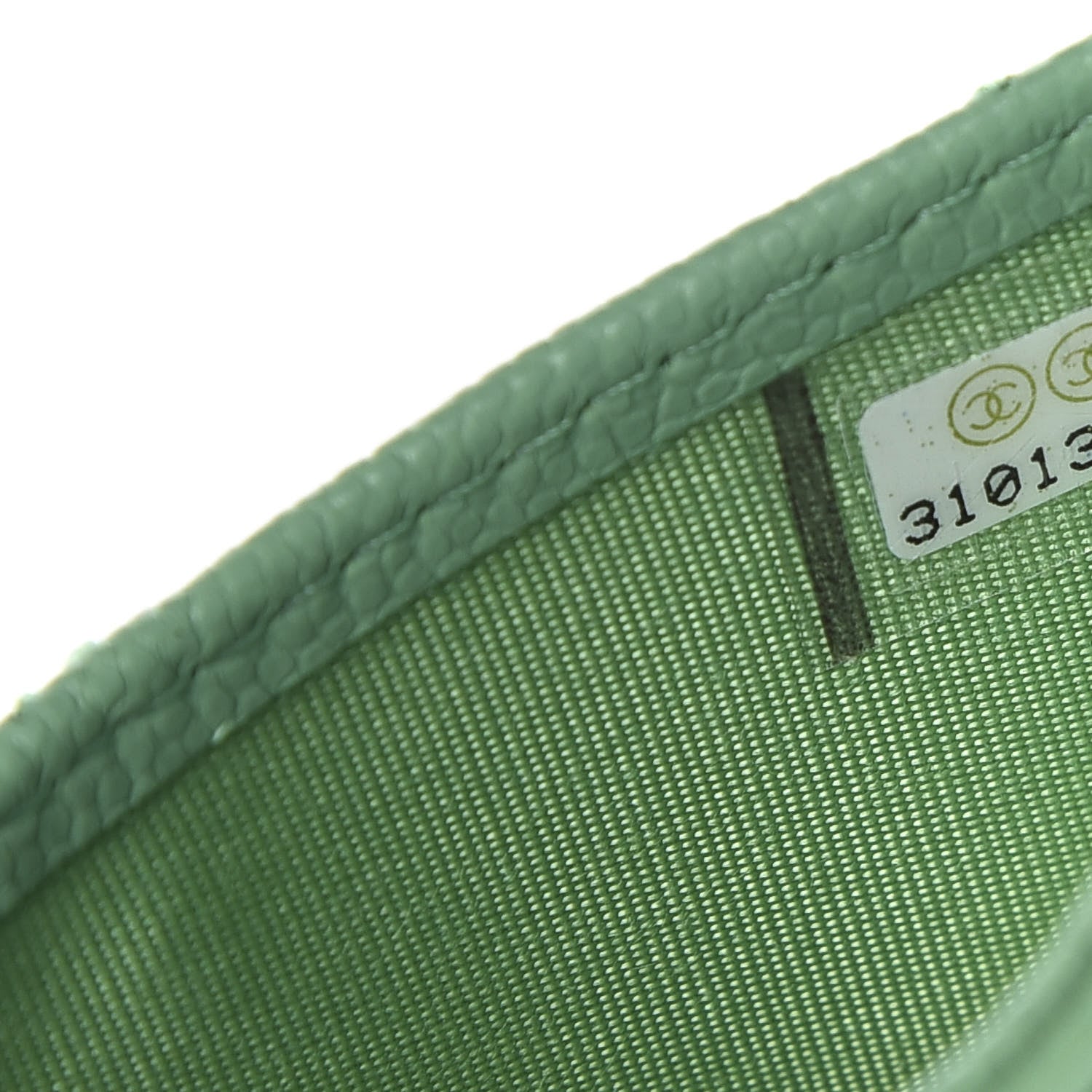 Chanel Caviar Quilted Card Holder Green 8 of 9