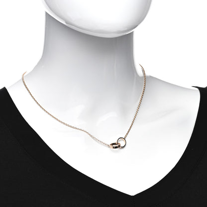 Cartier 18K Pink Gold Interlocking LOVE Necklace 2 of 5