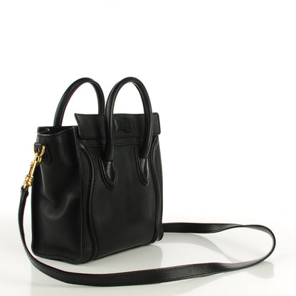 Celine Smooth Calfskin Nano Luggage Black 3 of 9