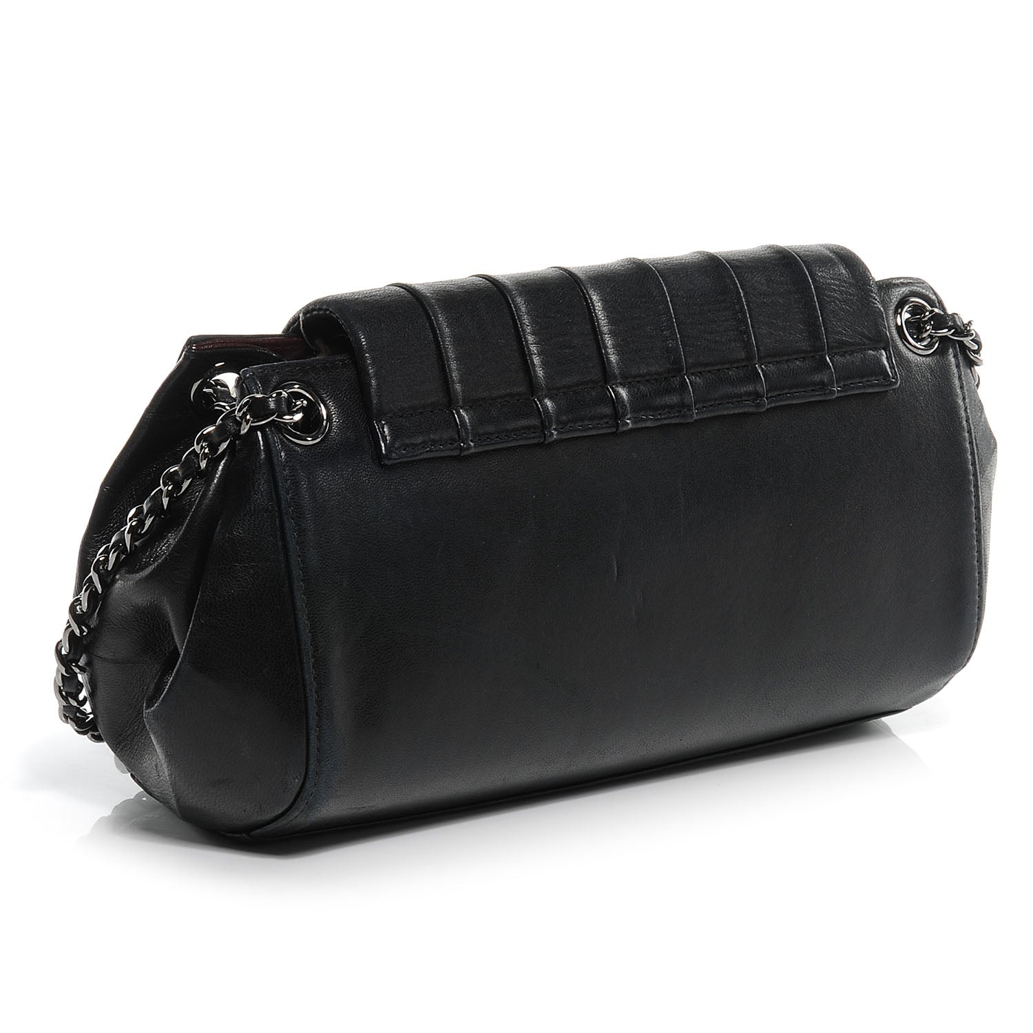 Chanel Vertical Quilt Lambskin Small Accordion Flap Black 3 of 9