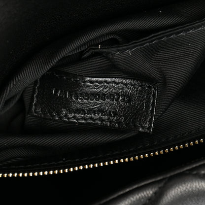 Saint Laurent Lambskin Quilted Sade Puffer Envelope Clutch Black 7 of 10