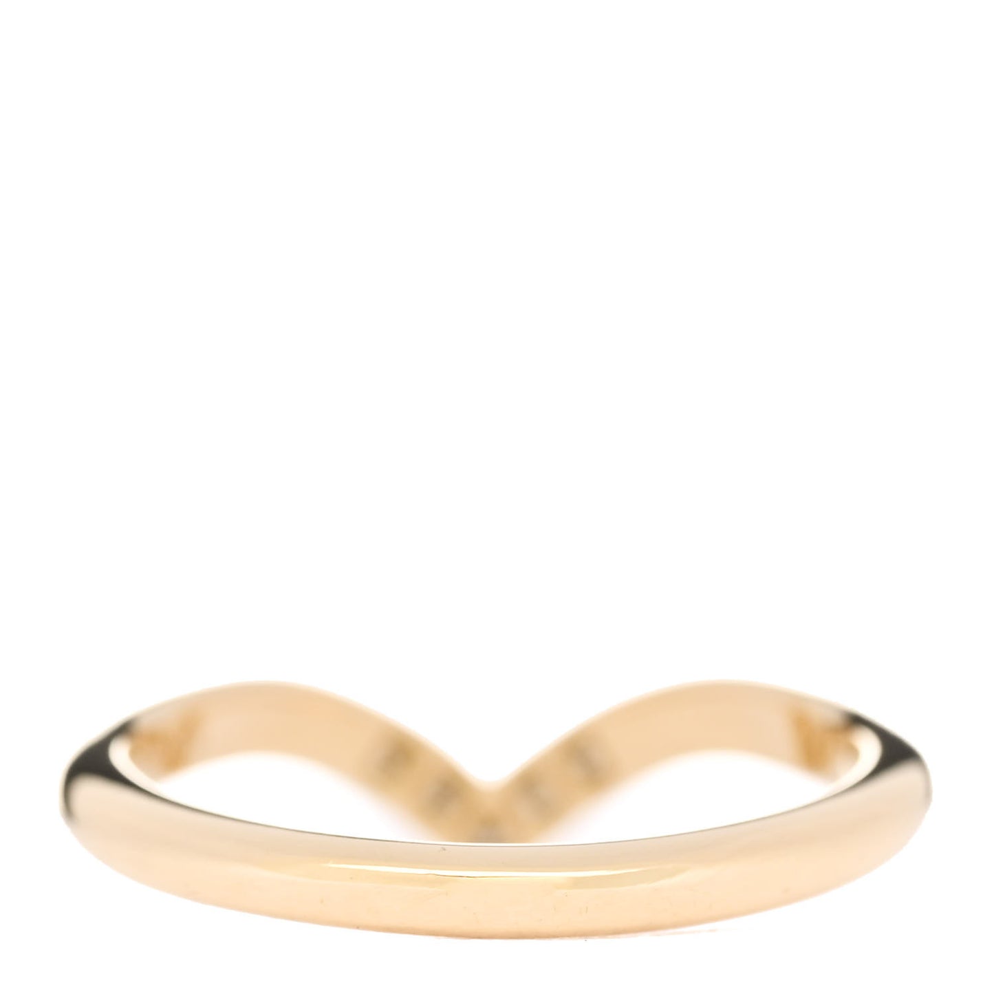 18K Yellow Gold Diamond .04ctw Soleste V Band Ring 47 4