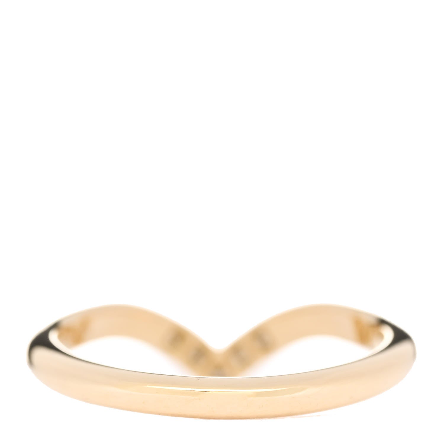 Tiffany 18K Yellow Gold Diamond .04ctw Soleste V Band Ring 47 4 3 of 5