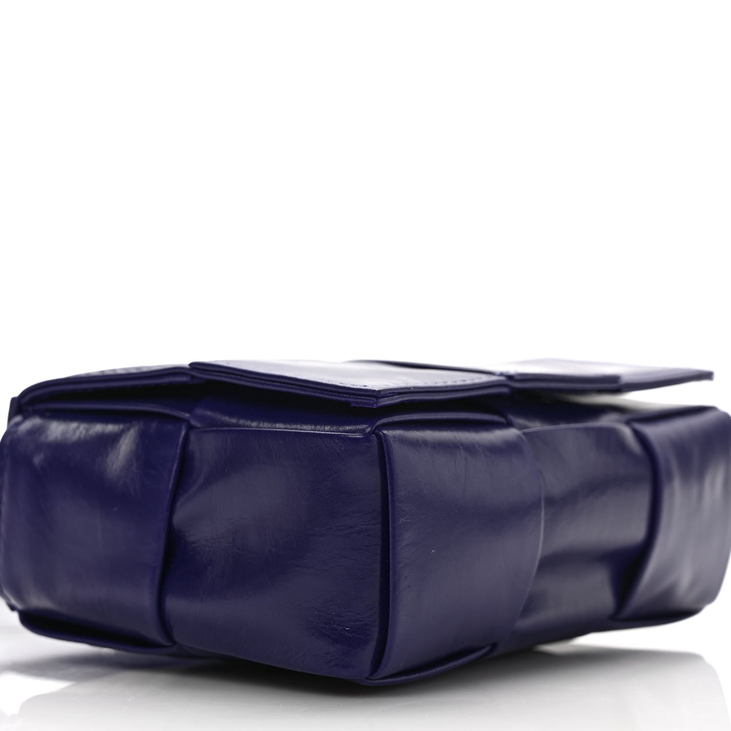 Bottega Veneta Crinkled Lambskin Maxi Intrecciato Extra Mini Cassette Crossbody Bag Unicorn 7 of 8