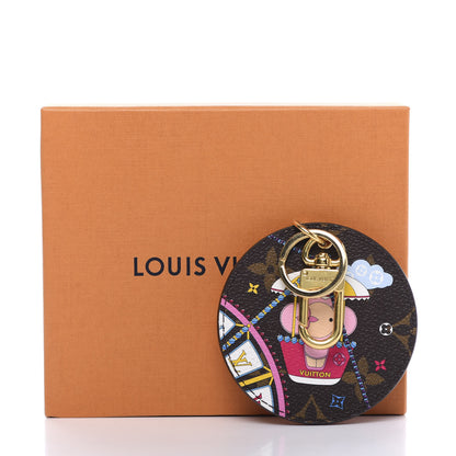 Louis Vuitton Monogram 2020 Christmas Animation Big Wheel Bag Charm Key Ring Rose Ballerine 4 of 4