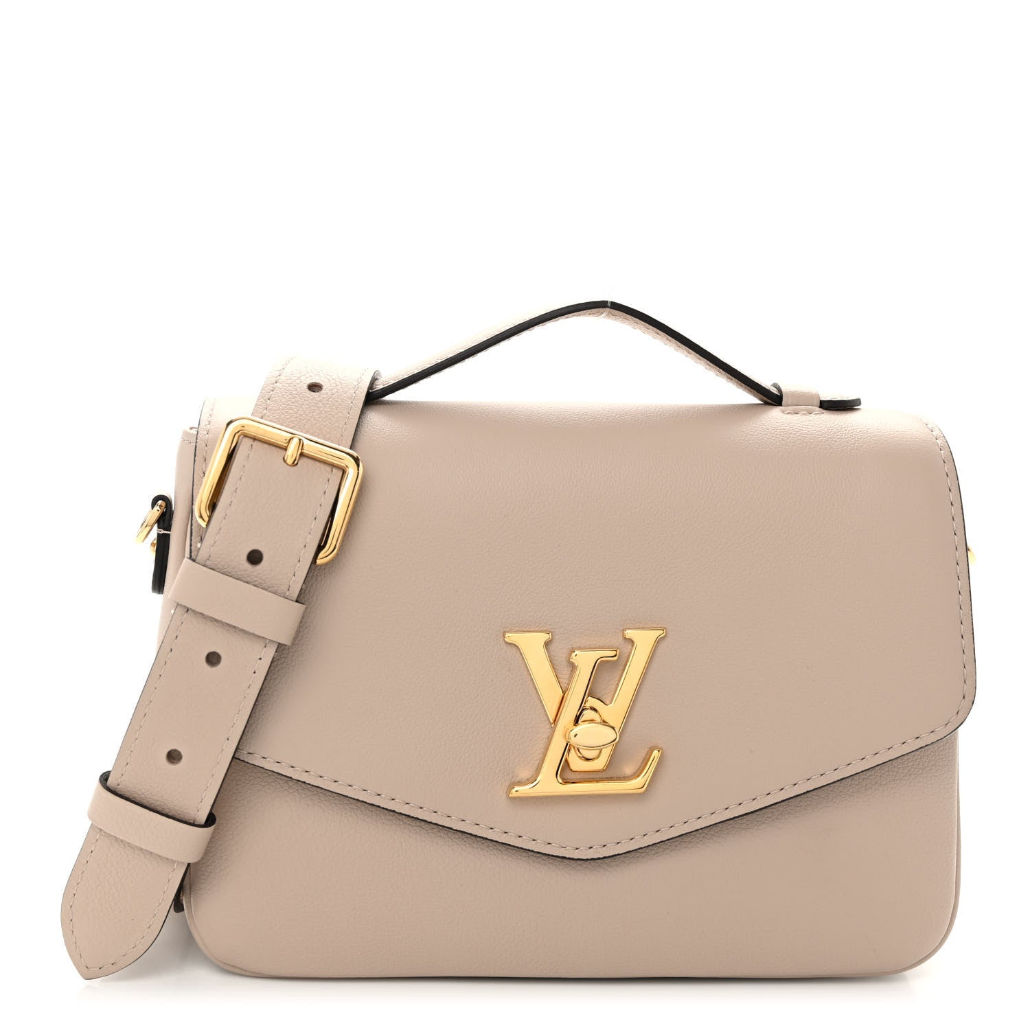 ルイヴィトン Louis Vuitton Grained Calfskin Lockme Oxford Greige 1429947