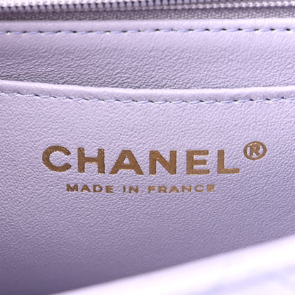 Chanel Lambskin Quilted Mini Top Handle Rectangular Flap Light Purple 6 of 10
