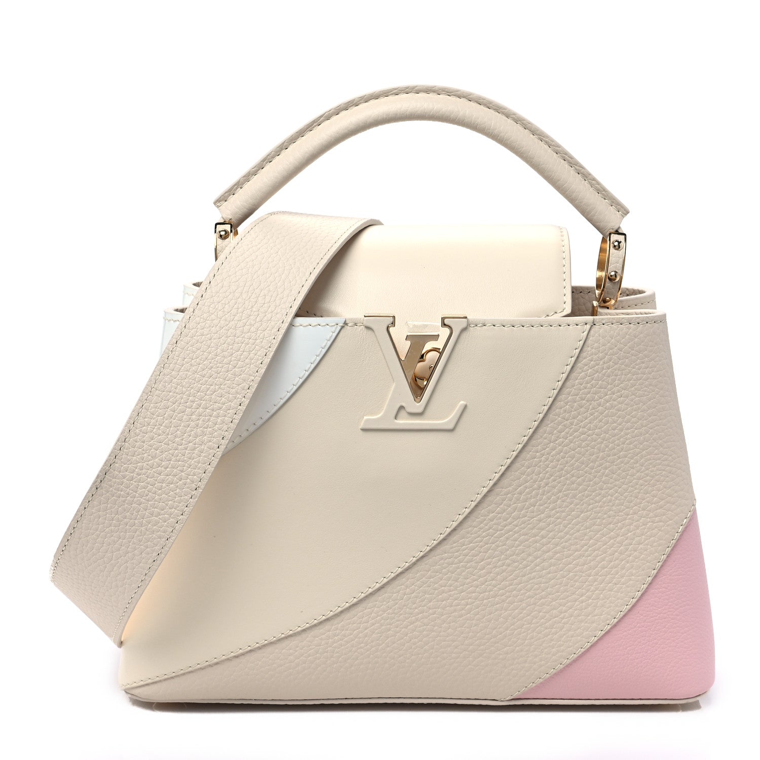 Louis Vuitton Taurillon Gelato Capucines BB Tonal Vanilla Beige 1 of 7