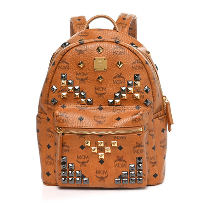 MCM Visetos Studded Small Stark M Backpack Cognac 1 of 10