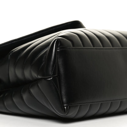Saint Laurent Calfskin Y Quilted Monogram Medium Loulou Chain Satchel Black 11 of 14