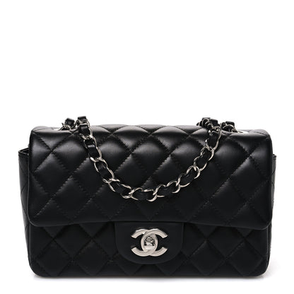 Chanel Lambskin Quilted Mini Rectangular Flap Black 1 of 10
