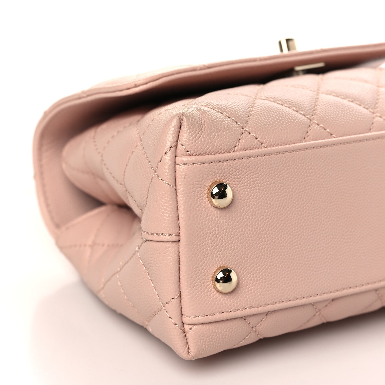 Chanel Caviar Quilted Mini Coco Handle Flap Rose Clair 8 of 9