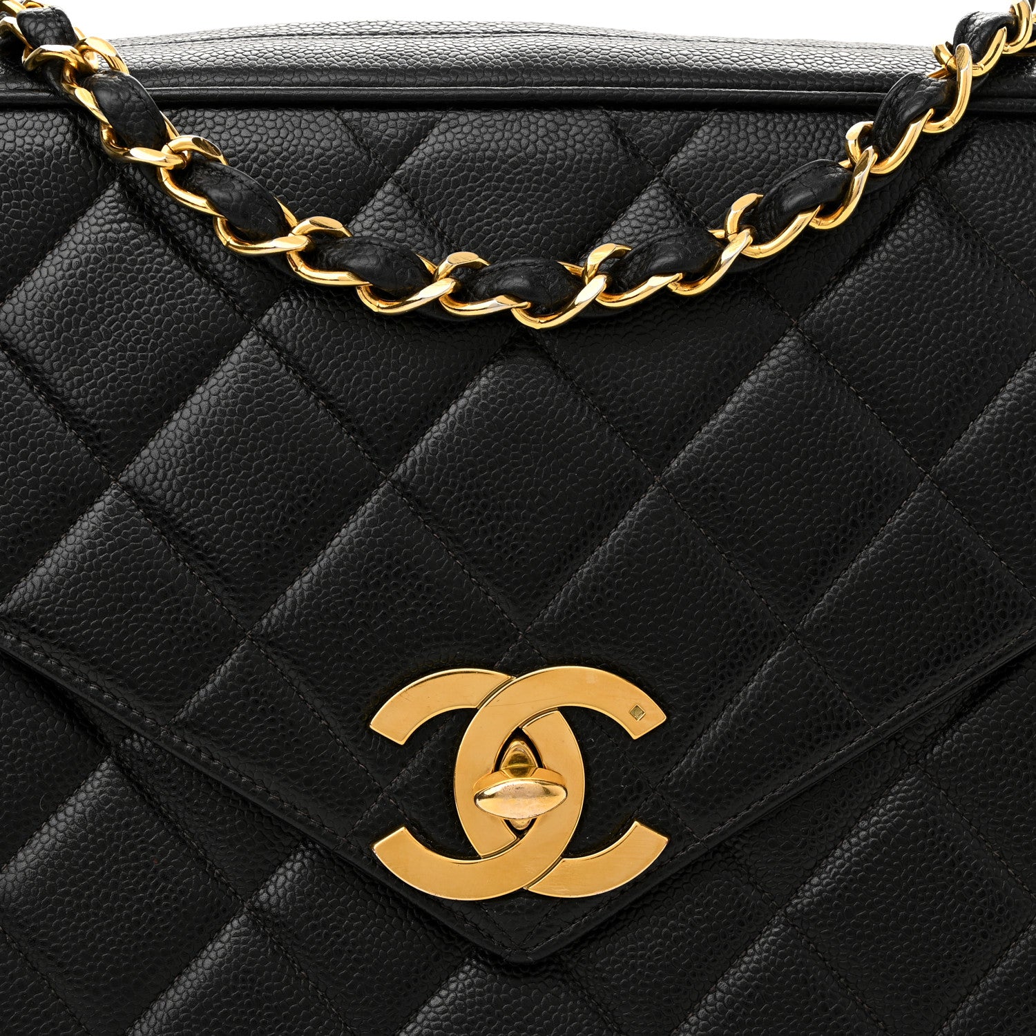 Chanel Caviar Envelope Large Camera Case Black 9 of 15