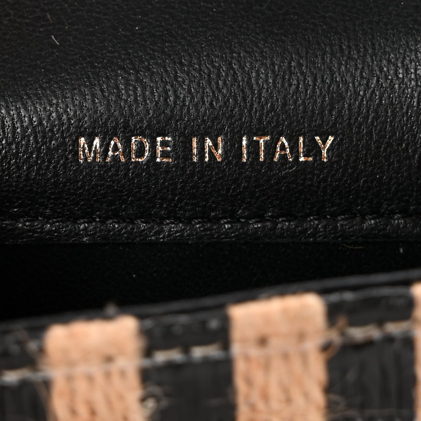 Raffia Jute Striped Airpods Pro Case Black Beige