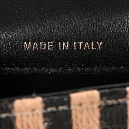 Chanel Raffia Jute Striped Airpods Pro Case Black Beige 7 of 10