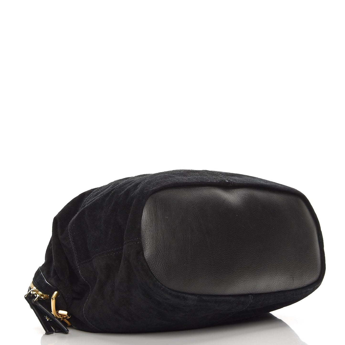 Textured Calfskin Suede Medium Nightingale Black