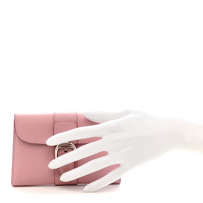 Delvaux Box Calfskin Bi-Color Brillant Compact Wallet Light Pink Red 2 of 7