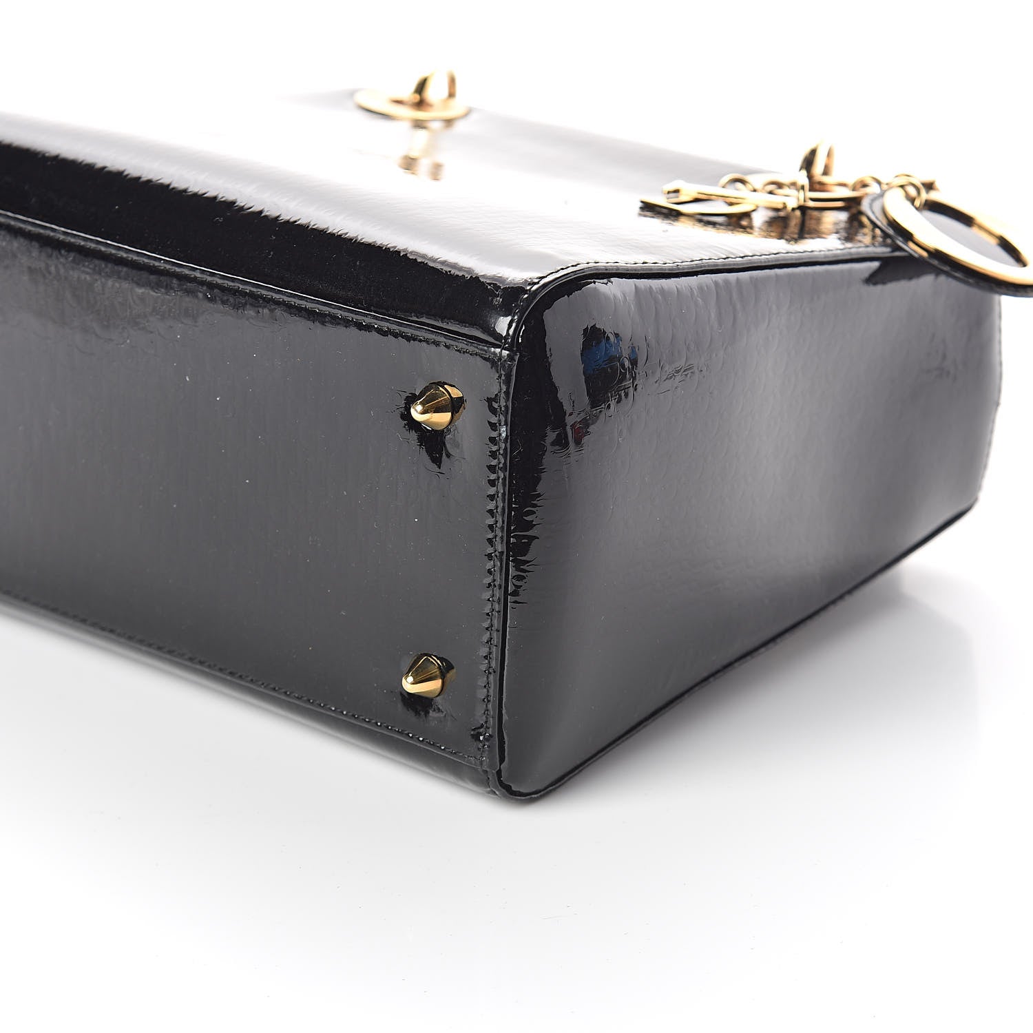 Christian Dior Patent Diorissimo Medium Lady Dior Black 8 of 9