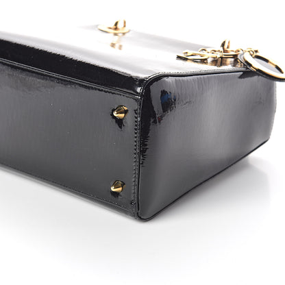 Christian Dior Patent Diorissimo Medium Lady Dior Black 8 of 9