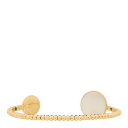 Christian Dior 18K Yellow Gold Diamond Black Onyx Mother of Pearl Celeste Cuff Bracelet 2 of 4