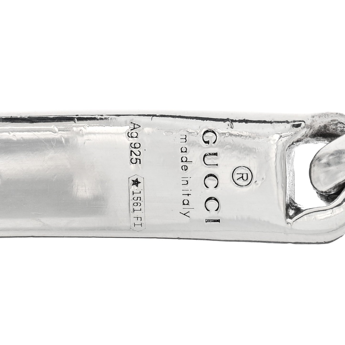 Sterling Silver GucciGhost Hamlet Skull ID Chain Bracelet