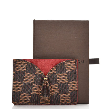 Louis Vuitton Damier Ebene Caissa Card Holder Cherry 7 of 7