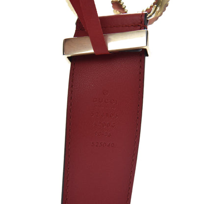 Gucci Moon Calfskin Torchon Double G 40mm Belt 90 36 Hibiscus Red 6 of 6