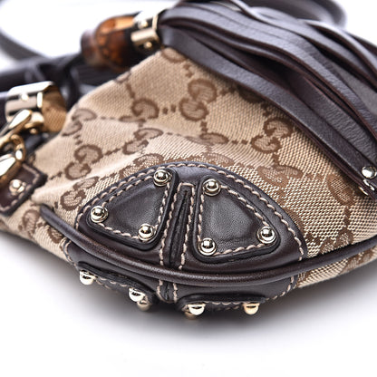 Gucci Monogram Mini Indy Top Handle Bag Dark Brown 8 of 9