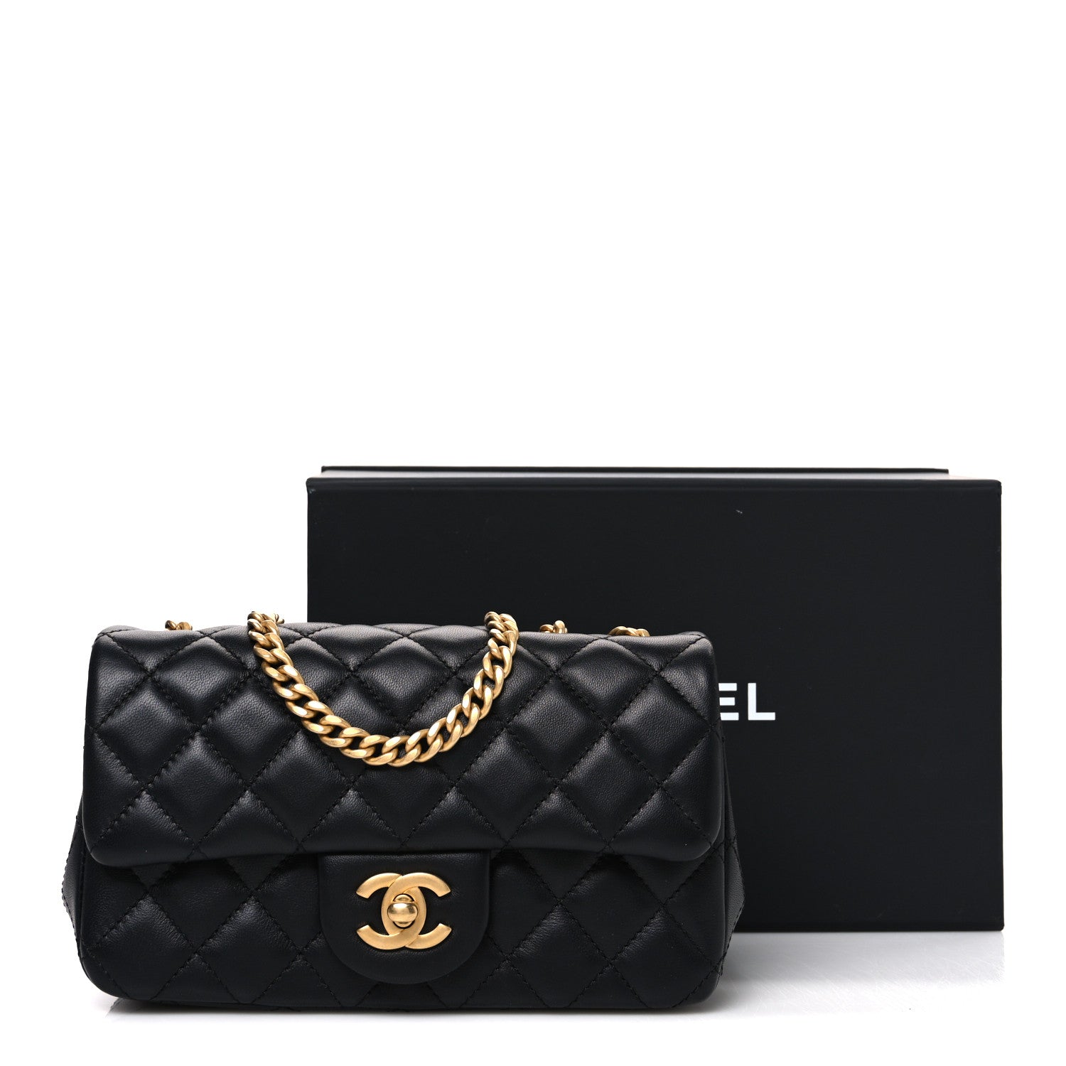 Chanel Lambskin Quilted Mini Rectangular Sweet Camellia Flap  Black 10 of 10