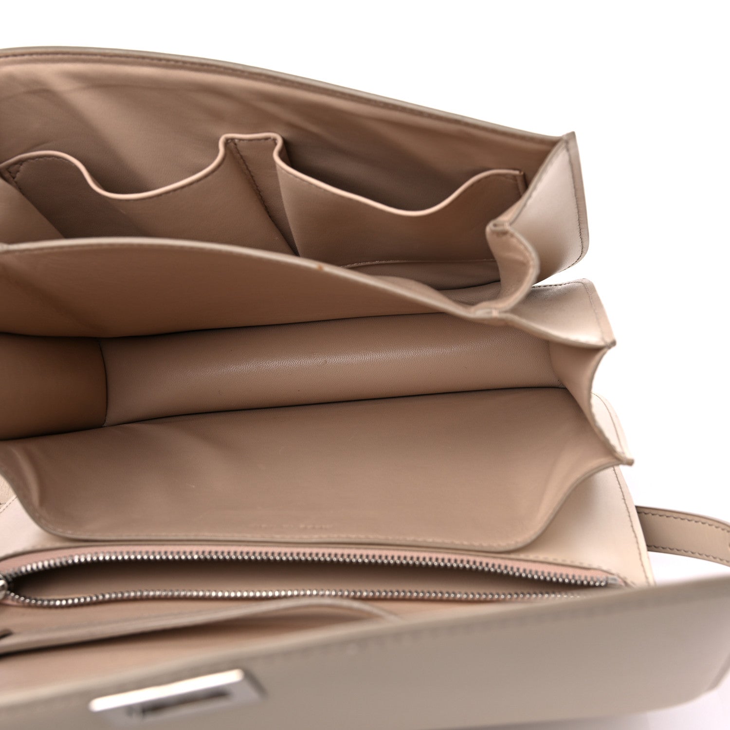 Celine Smooth Calfskin Medium Classic Box Flap Bag White 5 of 13