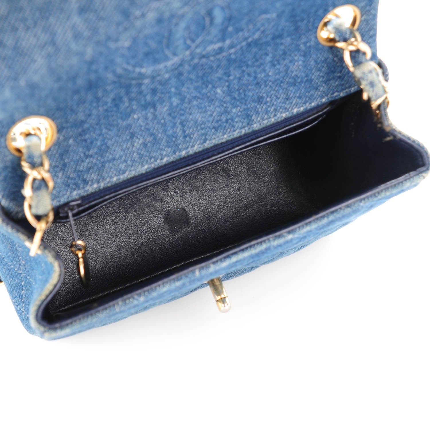 Chanel Denim Quilted Mini Square Flap Blue 5 of 12