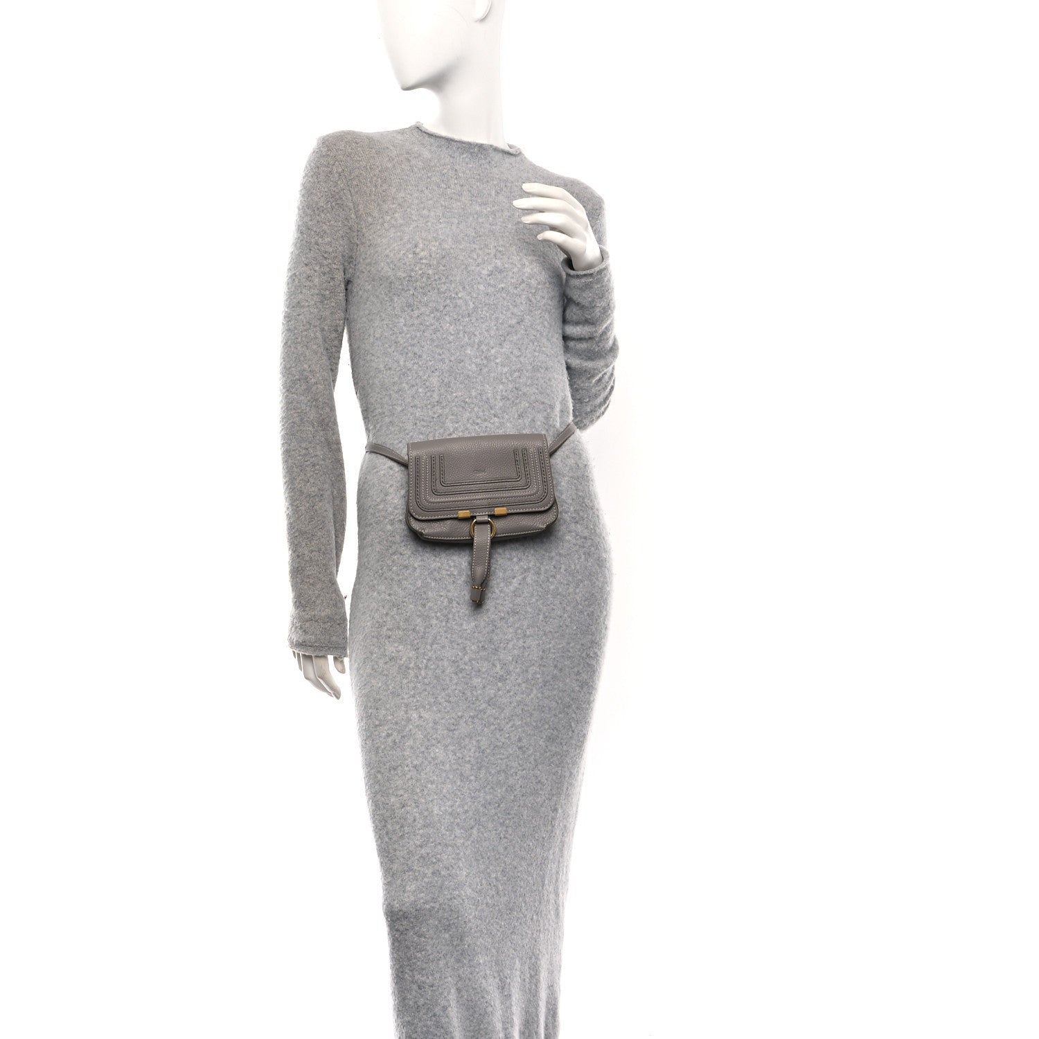 Chloe Calfskin Marcie Convertible Belt Bag Cashmere Grey 2 of 11