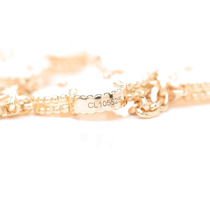 Van Cleef & Arpels 18K Yellow Gold Mother of Pearl 5 Motifs Vintage Alhambra Bracelet 5 of 6