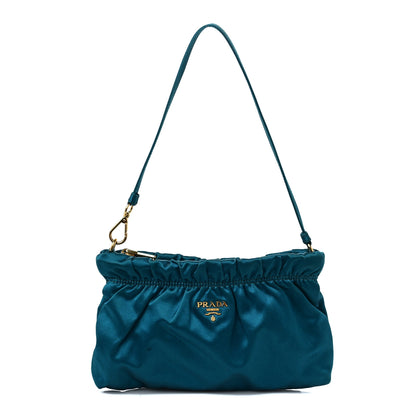 Prada Satin Raso Shoulder Bag Blue 1 of 8