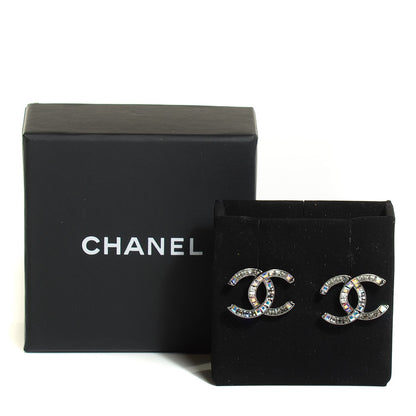 Chanel Crystal Baguette CC Earrings 5 of 5