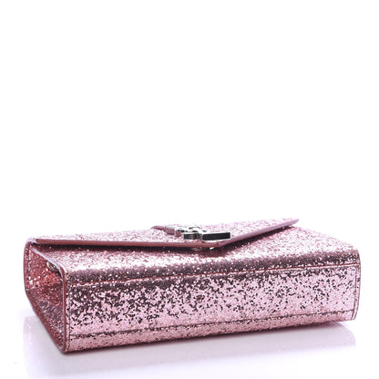 Saint Laurent Glitter Monogram Galactica Satchel Pink 3 of 8