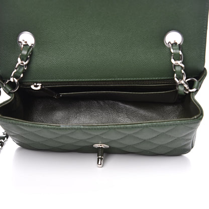 Chanel Caviar Quilted Mini Rectangular Flap Green 5 of 12