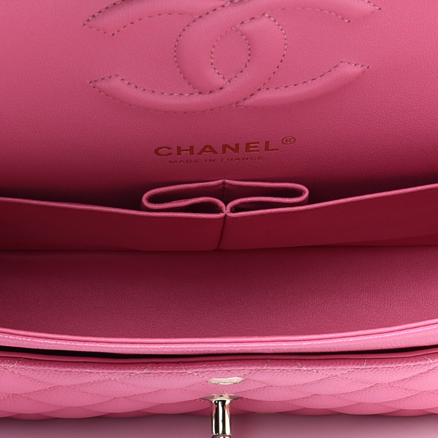 Chanel Caviar Quilted Medium Double Flap Pink 5 of 11