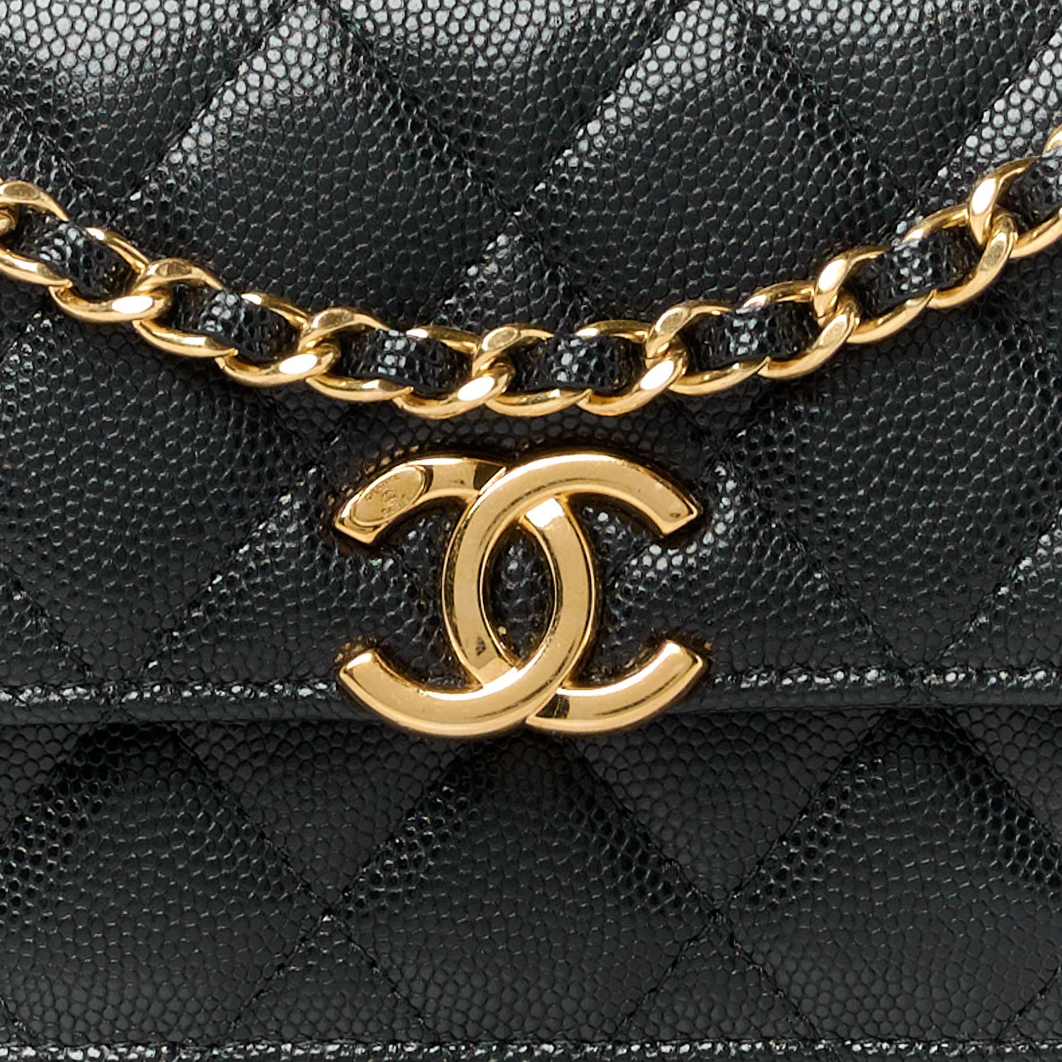 Chanel Caviar Quilted Coco First Phone Holder With Chain Black 8 of 11